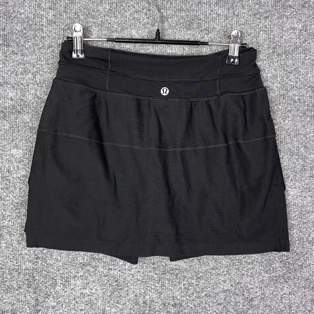 Lululemon Athletica Black Skort Athletic Skirt Shorts Tennis Golf‎ Size 4
